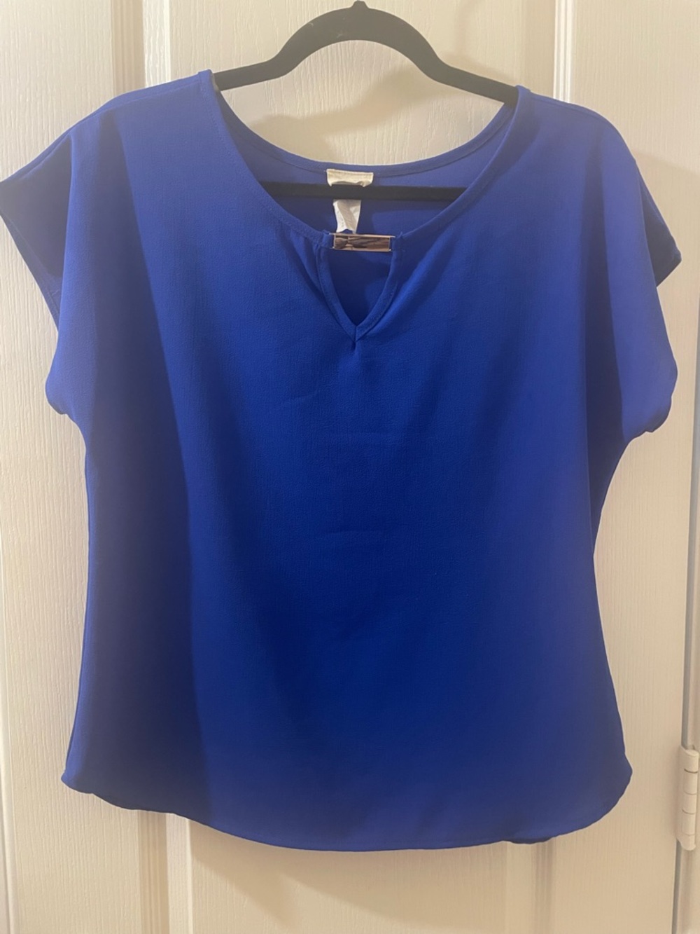 Women's Royal Blue Short Sleeve Blouse